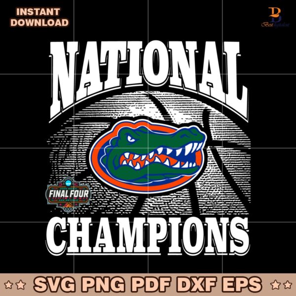 Vintage 2025 National Champions Florida Gators Basketball SVG