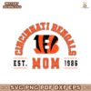 Vintage Cincinnati Bengals Football Mom Arched Est 1968 SVG
