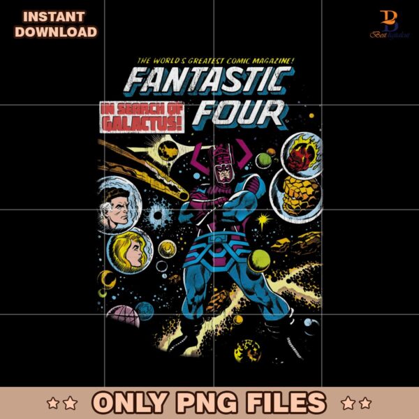 Vintage Fantastic Four Marvel Comic PNG