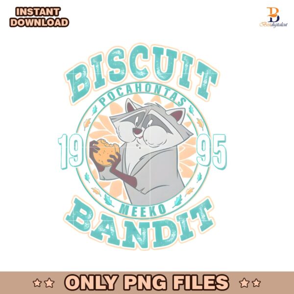 Vintage Meeko Biscuit Bandit Est 1995 Disney Pocahontas PNG