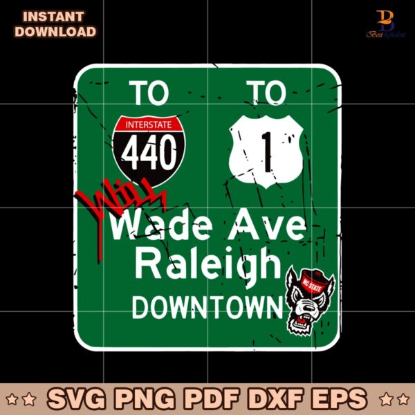 Will Wade Avenue Highway Sign Nc State Wolfpack SVG