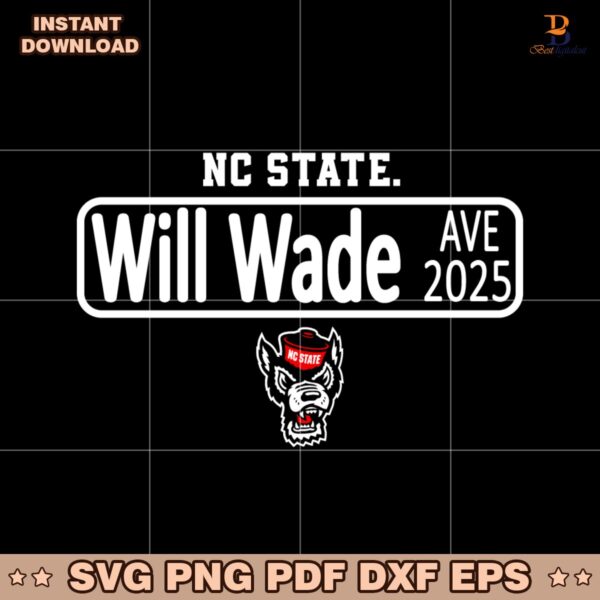 Will Wade Avenue Street Sign Nc State Wolfpack Basketball SVG