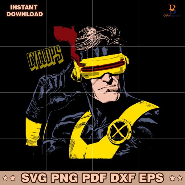Xmen Cyclops Vintage Disney Marvel Comic SVG