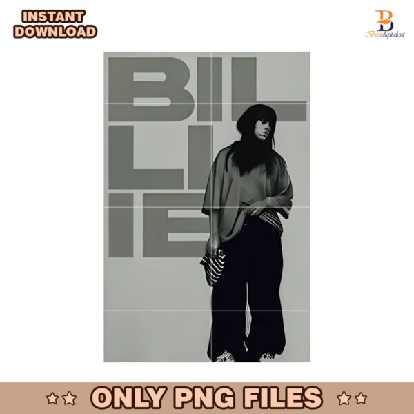 Billie Eilish Music Poster PNG Instant Download