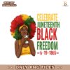 Celebrate Juneteenth Black Freedom 1865 PNG