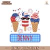 Custom Name 4Th Of July Boys Patriotic Ice Cream PNG