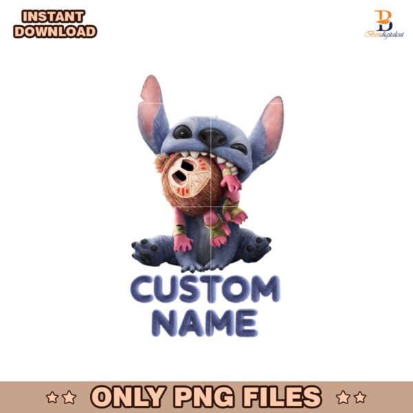Disney Cute Stitch Custom Name PNG