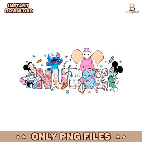 Disney Nurse Stitch Nursing Minnie Nurse Week PNG