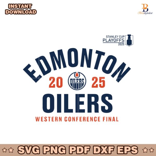 Edmonton Oilers 2025 Stanley Cup Playoffs Western Conference Final SVG