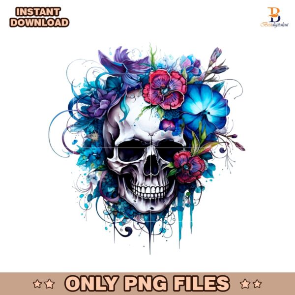 Floral Skull Mom PNG Sublimation Digital Download