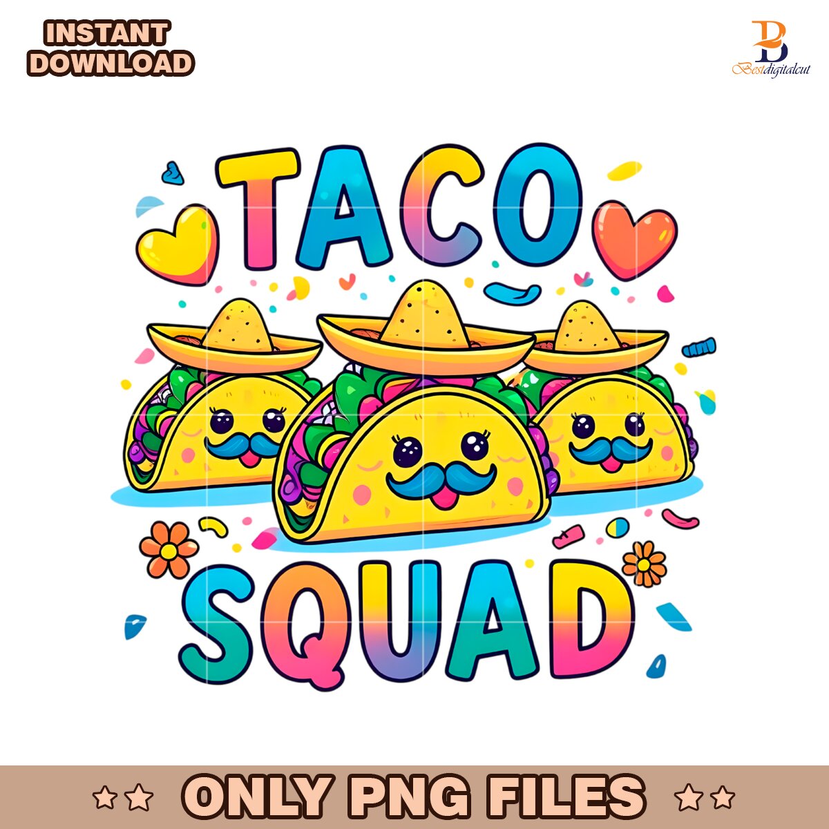 Funny Taco Squad Cinco De Mayo Cute Mexican Food PNG