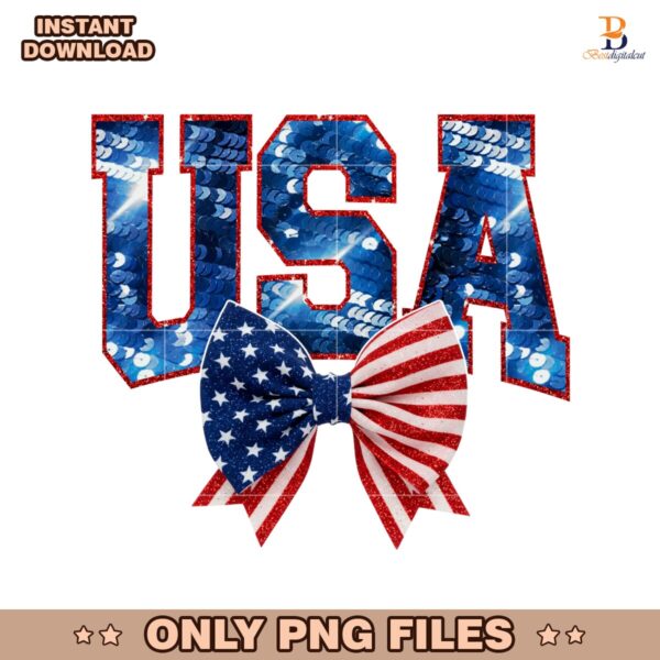 Glitter Usa Bow Sparkly Red White And Blue PNG