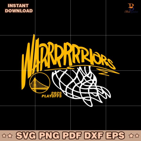 Golden State Warriors 2025 Nba Playoffs Swish SVG