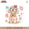 Goldendoodle Usa Dog Fourth Of July PNG Sublimation Design