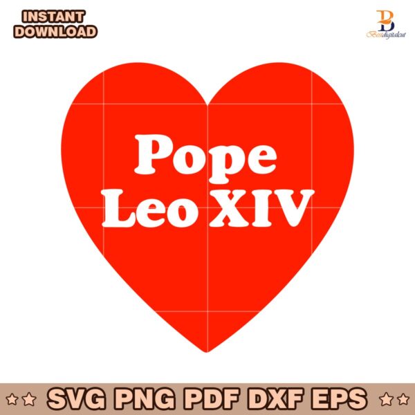 I Heart Love Pope Leo Xiv SVG