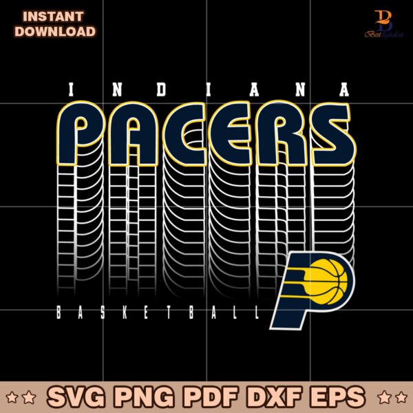 Indiana Pacers Repeat Basketball Playoffs 2025 SVG