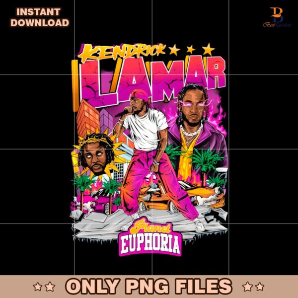 Kendrick Lamar Planet Euphoria PNG Sublimation