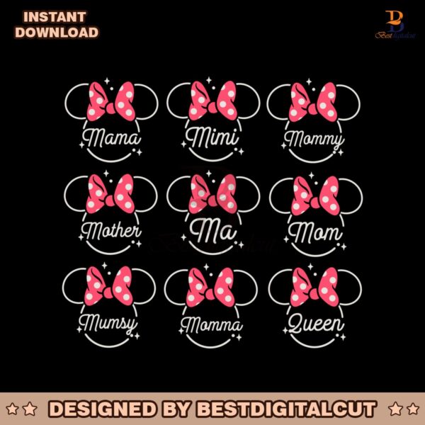 Magical Mom Mama Mother Day Minnie Mouse Bundle SVG