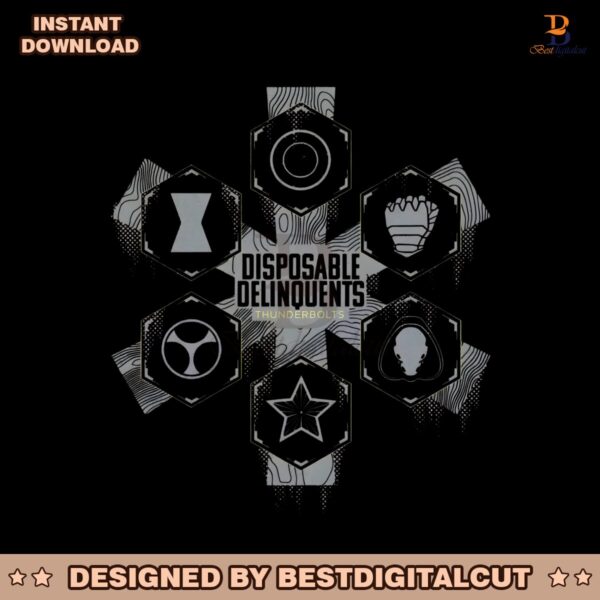 Marvel Thunderbolts Disposable Delinquents Logos PNG