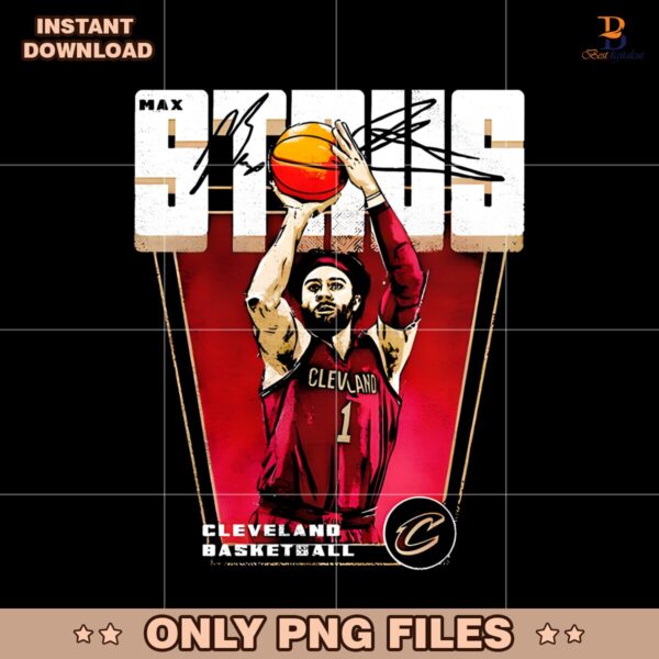 Max Strus Cleveland Cavaliers Basketball Player Premiere Signature PNG