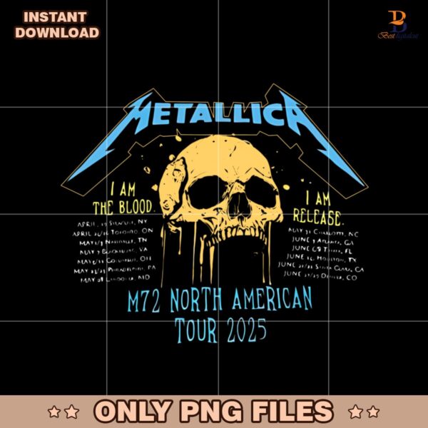 Metallica M72 North American Tour 2025 PNG
