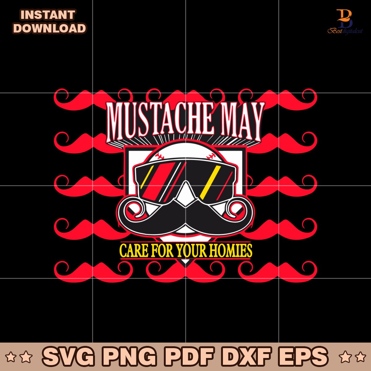 Mustache May 2025 Brendan Donovan St Louis Care SVG