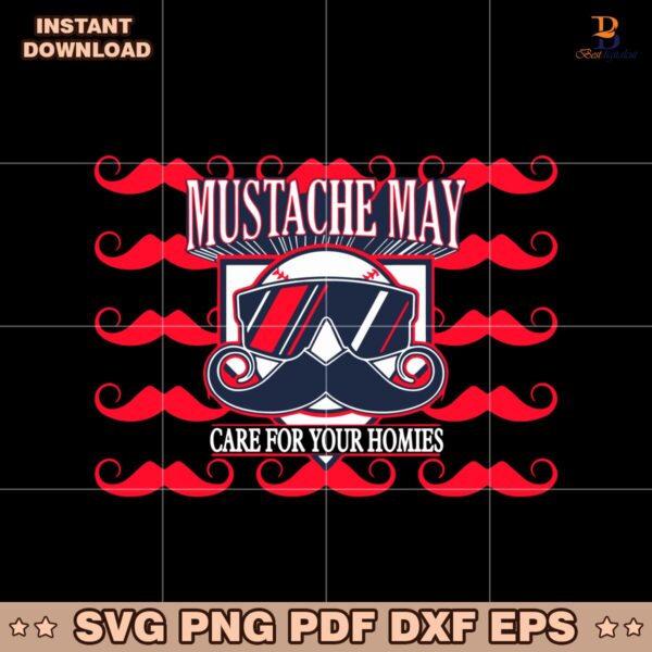 Mustache May Care For Your Homies Reno Aces Baseball SVG