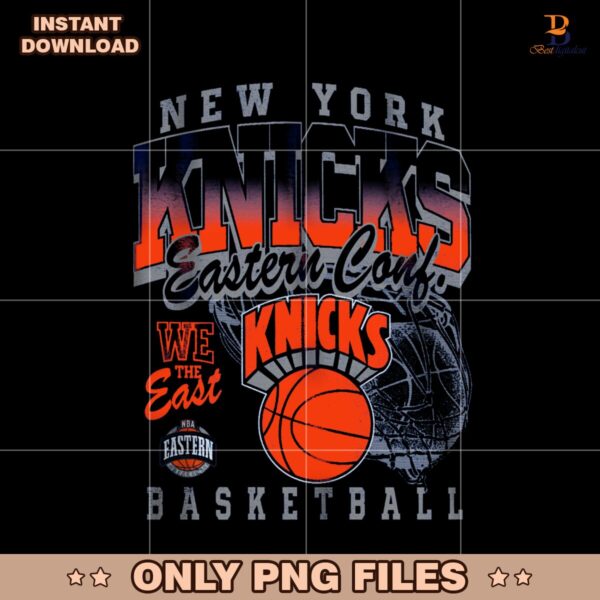 New York Knicks Eastern Conf 2025 Nba Playoffs Retro PNG