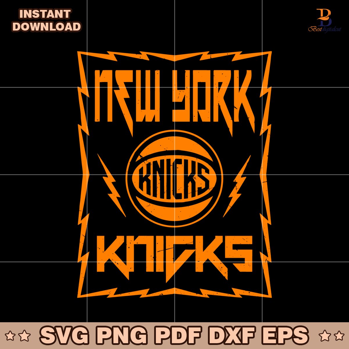 New York Knicks Sportiqe Mens Distressed SVG