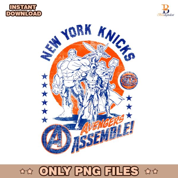 New York Knicks Youth Nba X Marvel Avengers Squad PNG