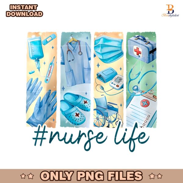 Nurse Life Rn Cna Brushstroke PNG Sublimation