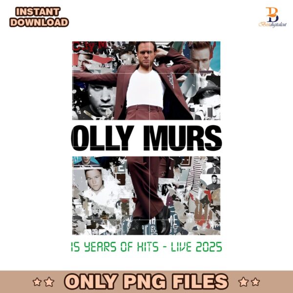 Olly Murs 15 Years Of Hits Live 2025 Collage PNG