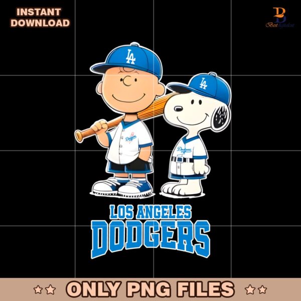 Peanuts Snoopy X Charlie Brown Los Angeles Dodgers PNG