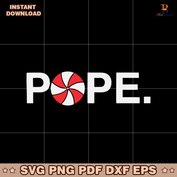 Pope Leo Xiv Pope Peppermint Swirl SVG