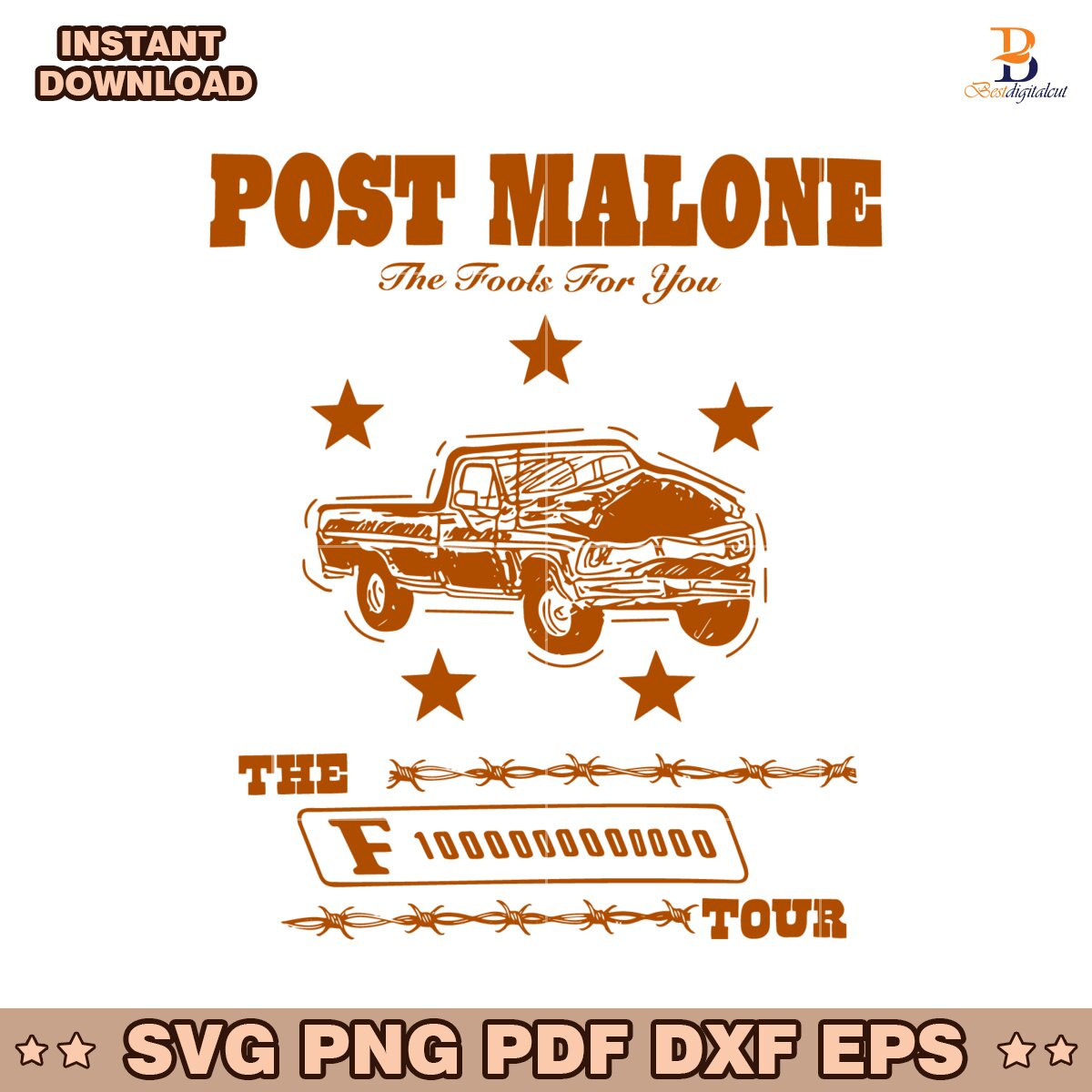 Post Malone The Fool For You F1 Trillion Tour SVG