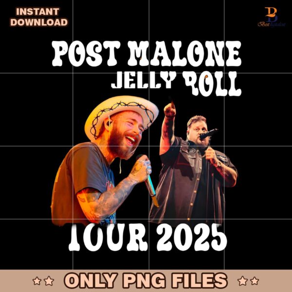 Post Malone With Jelly Roll Tour 2025 PNG