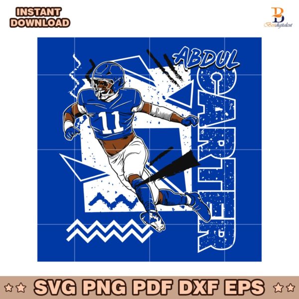 Retro 90S Abdul Carter New York Giants SVG Printable