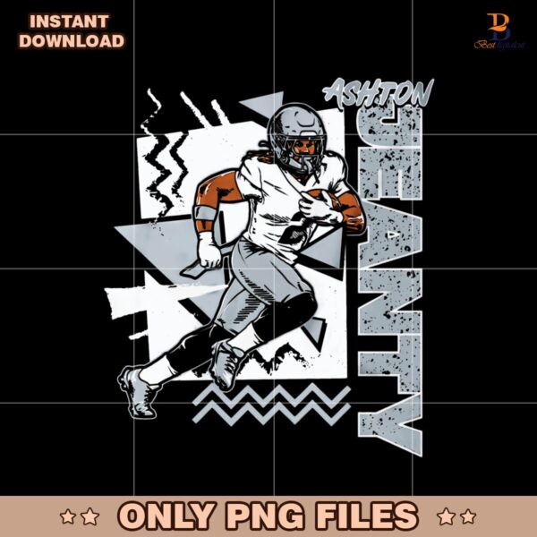 Retro 90S Ashton Jeanty Las Vegas Raiders Football PNG