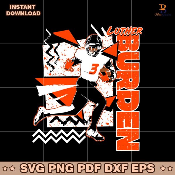 Retro 90S Luther Burden III Chicago Bears Football SVG