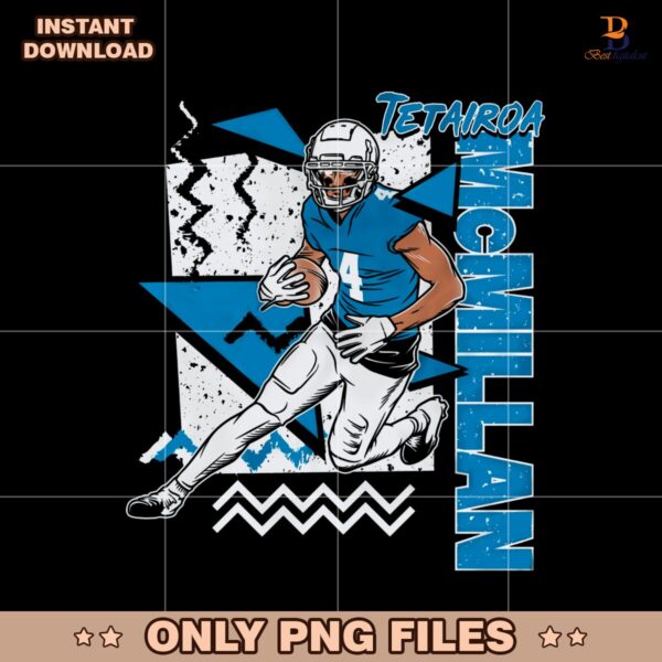 Retro 90S Tetairoa Mcmillan Carolina Panthers Football PNG