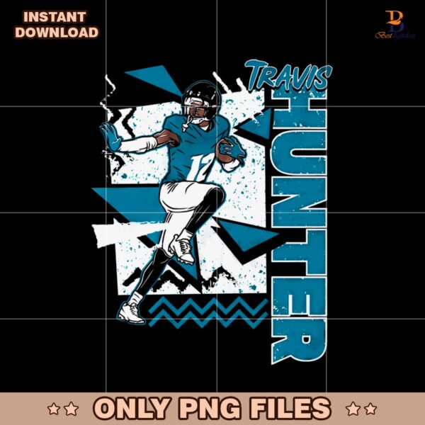 Retro 90S Travis Hunter Jacksonville Jaguars Football PNG