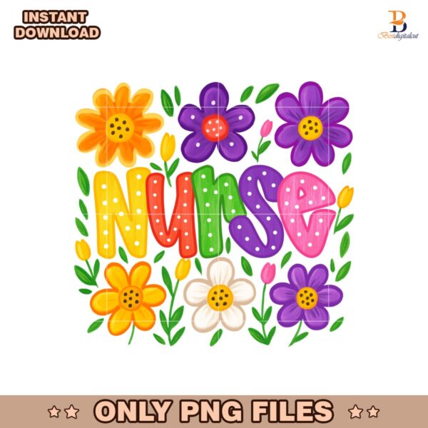 Retro Floral Nurse Life Happy Nurse Week PNG