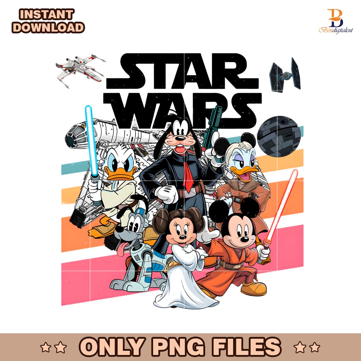 Retro Mouse And Friends Star Wars PNG