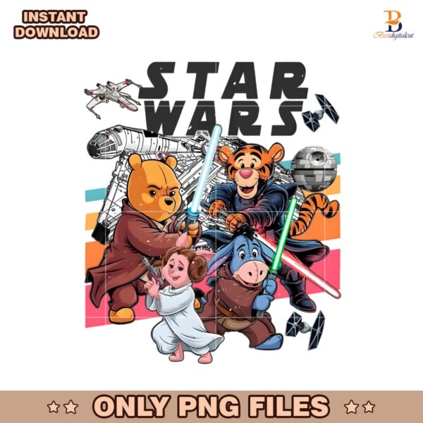 Retro Winnie The Pooh Be With You Star Galaxy Crossover PNG