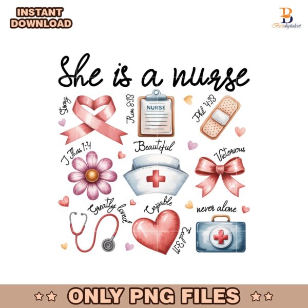 She Is Nurse Religious Nurse Week 2025 PNG