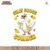 Silly Goose Summer Lemon Vibes Funny Duck PNG