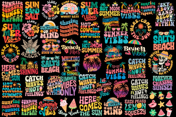 Summer Vibes Bundle SVG Designs