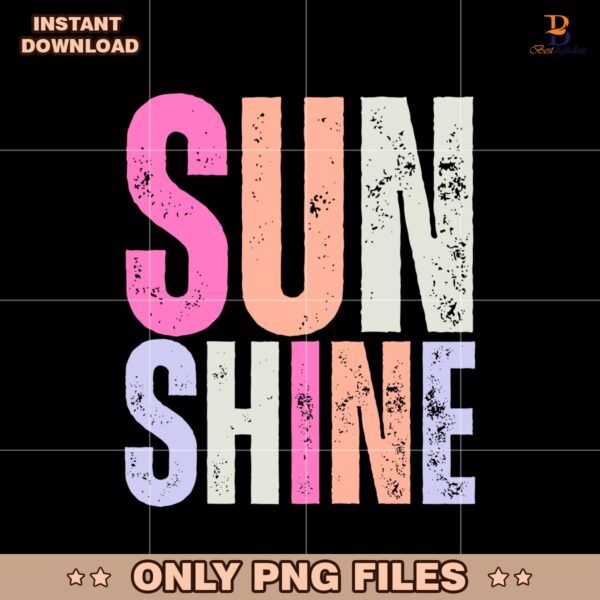 Sunshine Beach Life Summer Distressed Design PNG