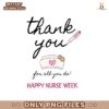 Thank You Nurse Gift Tag Editable PNG