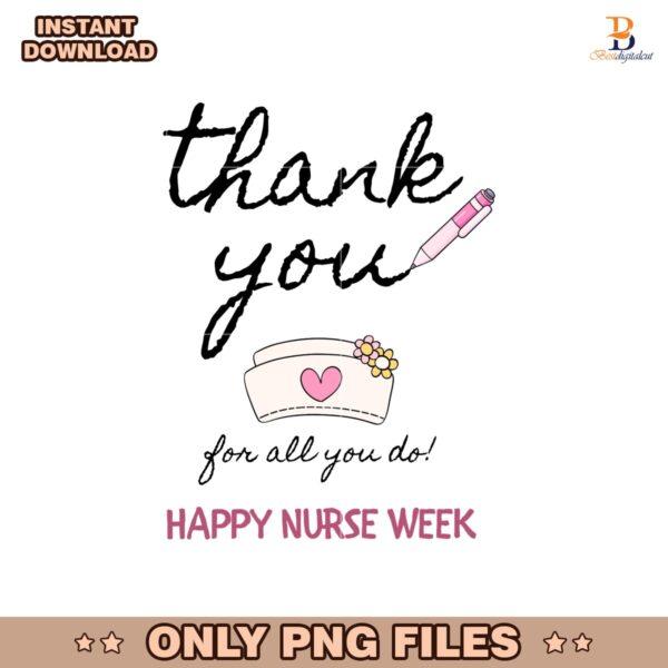 Thank You Nurse Gift Tag Editable PNG